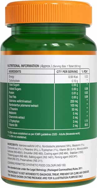 Pure Nutrition Melatonin 5Mg L Melatonin Supplement For Men & Women Supports Good Sleep - 60 Nos