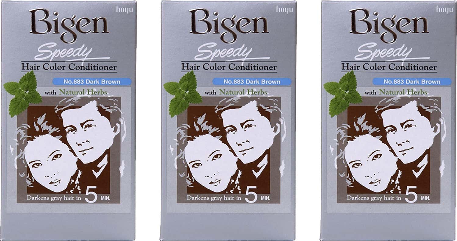 Bigen Speedy Hair Color Dark Brown 883 80g (pack Of 3)