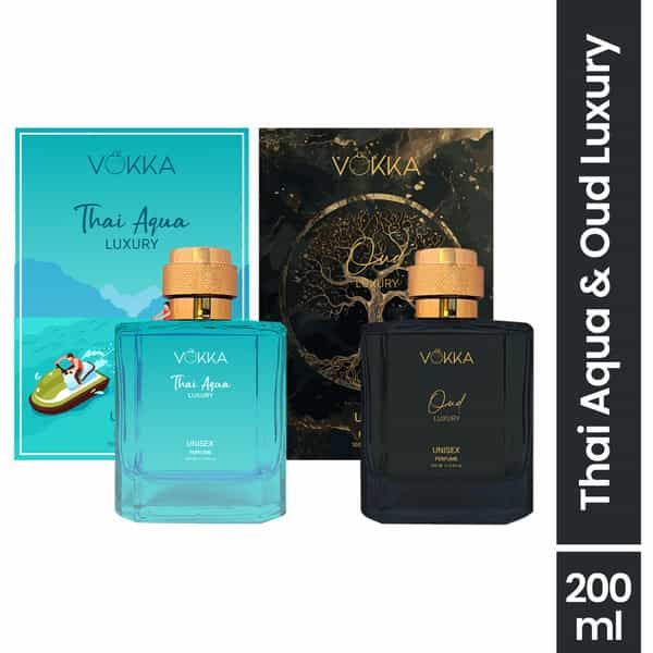 Vokka Thai Aqua & Oud 2X100ml | Unisex Luxury Long Lasting Perfume For Men & Women