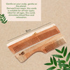 Imvelo Neem Wooden Combs For Hair Growth Protect From Hairfall & Dandruff Fine + Dual Tooth Combo