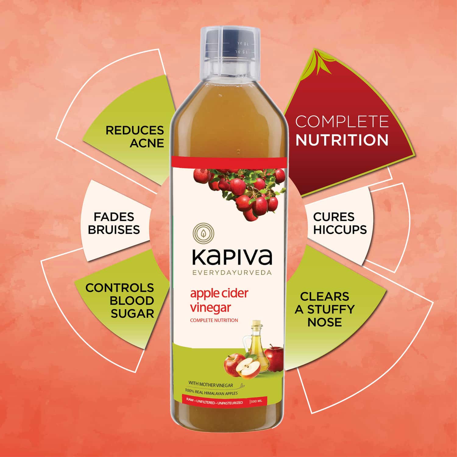 Buy Kapiva Apple Cider Vinegar Bottle Of 500 G Online at Flat 18 OFF