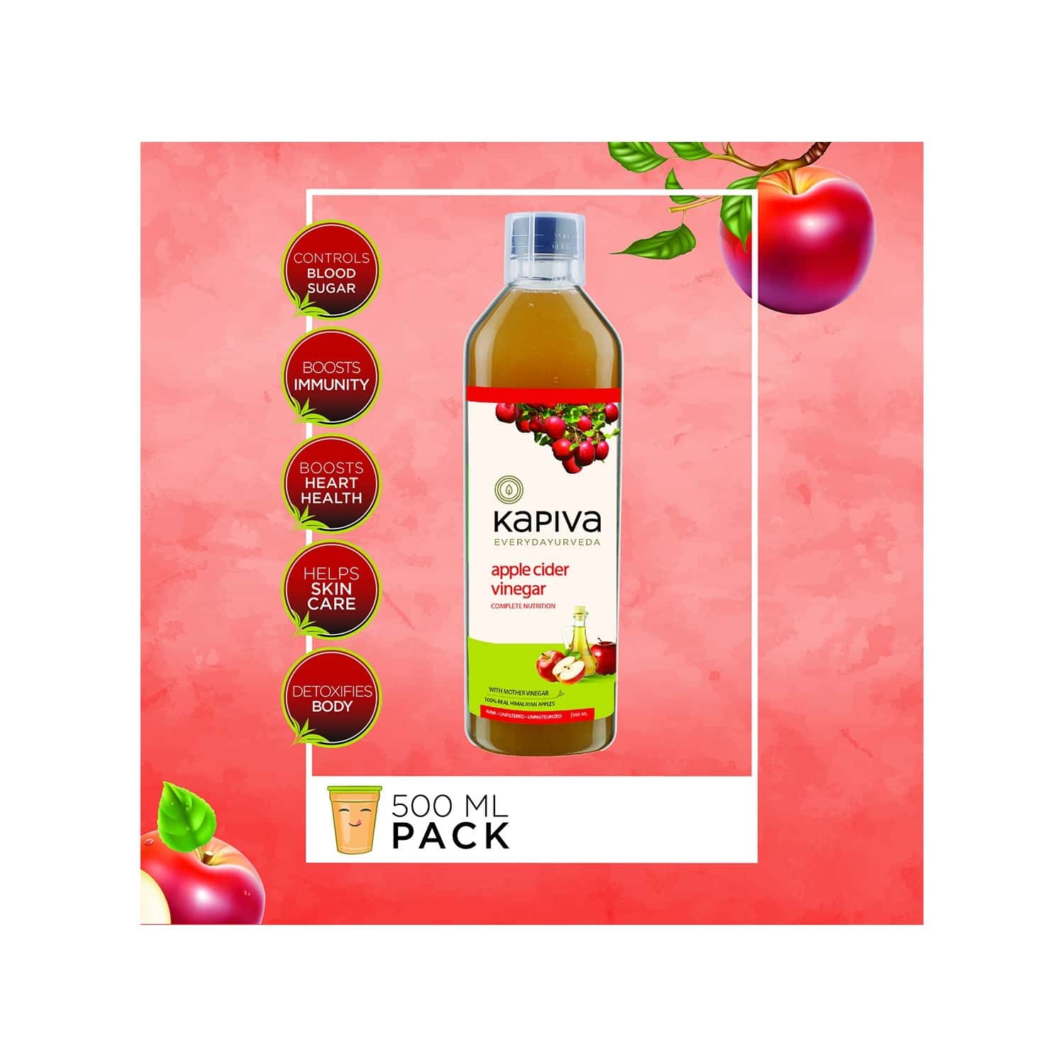 Buy Kapiva Himalayan Apple Cider Vinegar With Mother Vinegar 500ml