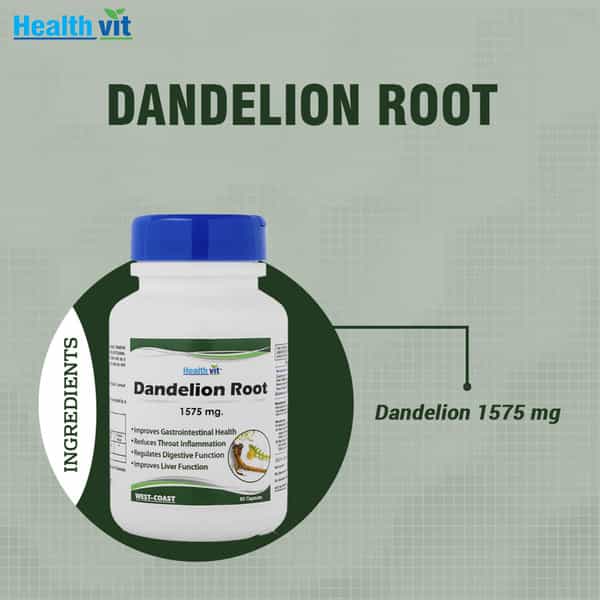 Healthvit Dandelion Root 1575 Mg 60 Capsules
