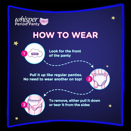 Whisper Super Absorbent Period Panty | L-Xl | 18 Pants