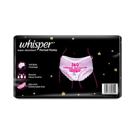 Whisper Super Absorbent Period Panty | L-Xl | 18 Pants
