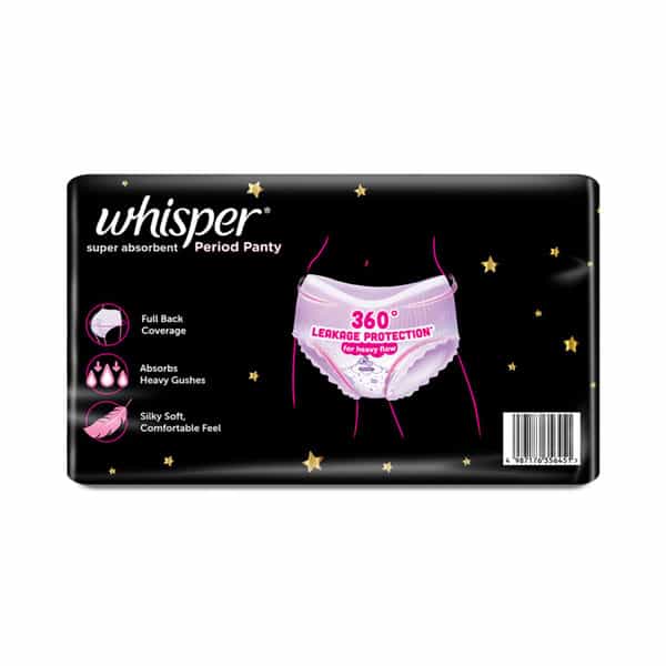 Whisper Super Absorbent Period Panty | L-Xl | 18 Pants