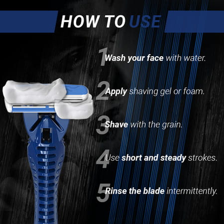 Zlade Armour Iii Triple-Blade Razor For Men - 1 Razor Handle + 4 Cartridges