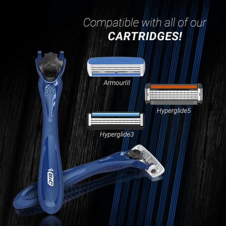 Zlade Armour Iii Triple-Blade Razor For Men - 1 Razor Handle + 4 Cartridges