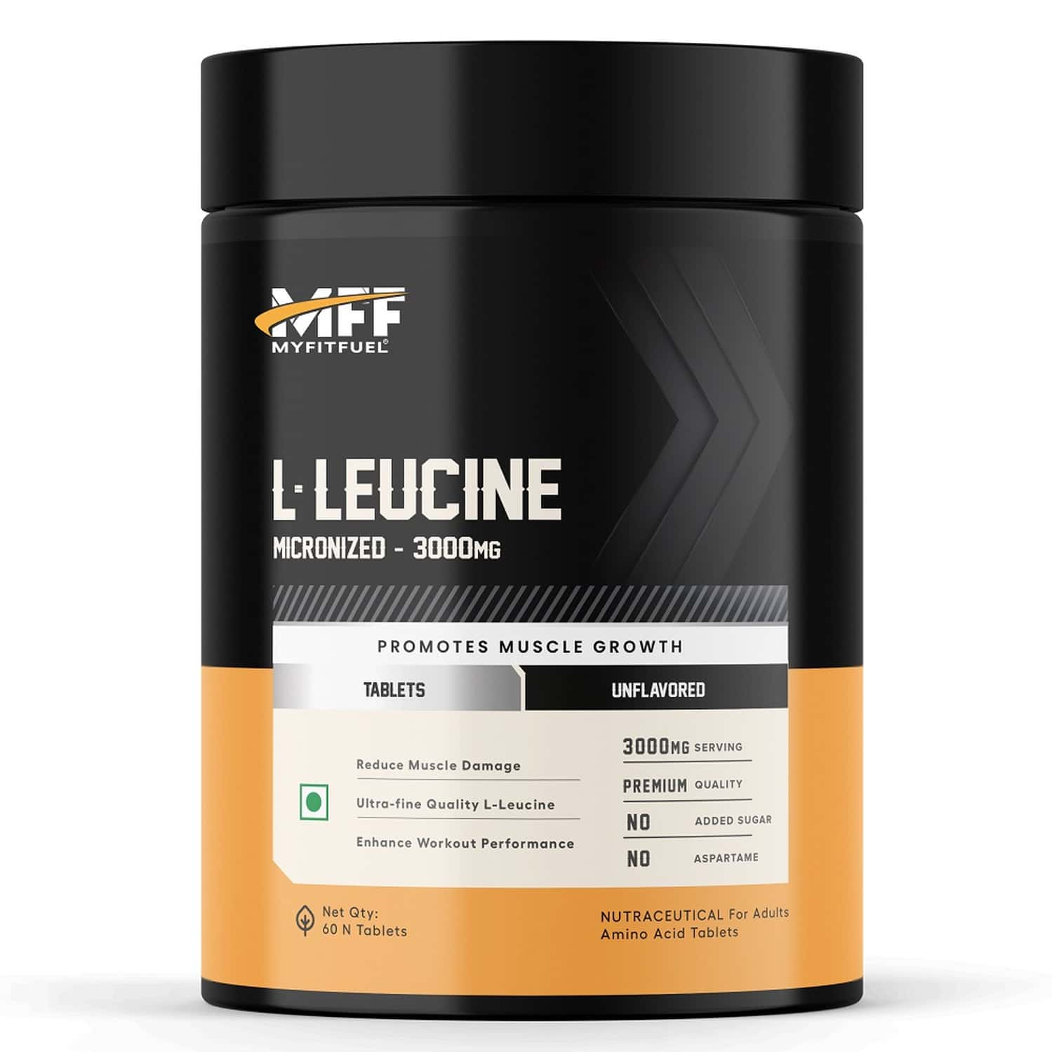 Myfitfuel L-leucine (3000mg) (60 Tablets)| Amino Acid