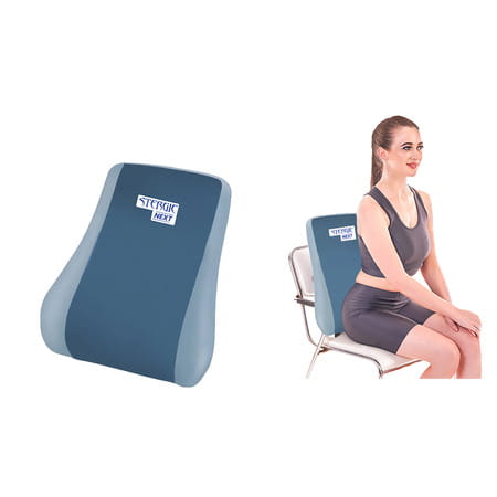 Stergic Next Memory Foam Lumbar Support Back Support Cushion For Chair Car & Office Use 1 No'S