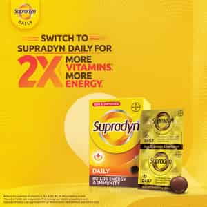 Supradyn Daily Multivitamin For Men & Women Builds Energy & Immunity Strip Of 15 Tablets