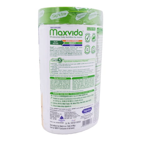 Maxvida Wholesome Daily Nutrition For Adults Vanilla Flavour Jar 400 Gm