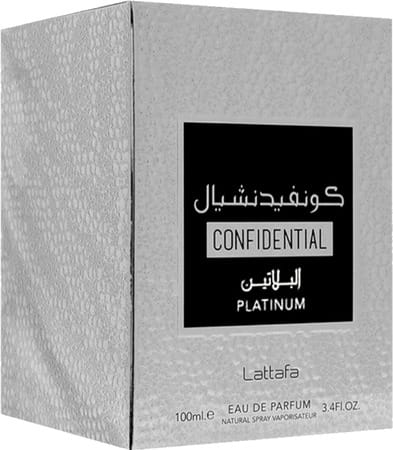 Lattafa Confidential Platinum Long Lasting Imported Eau De Perfume 100ml