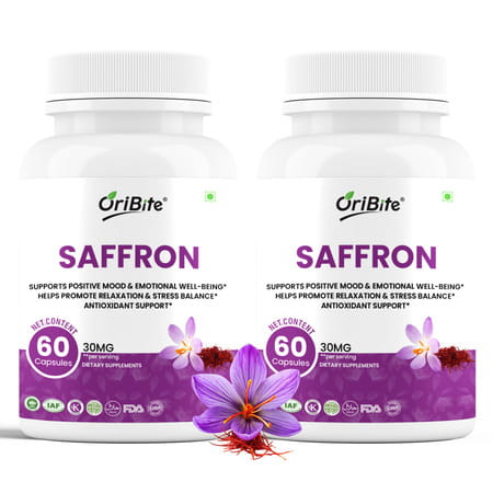 Oribite Saffron Extract 30mg Capsules For Mood Support 60 Capsules