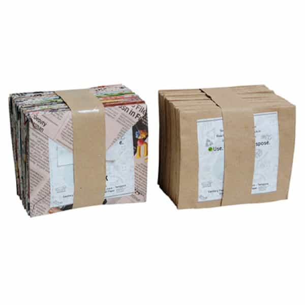 Greenhack Newspaper Bag For Sanitary And Garbage Disposal - Pack Of 100
