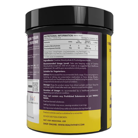 Healthyhey Sports Creatine Monohydrate 400G - 133 Servings - Unflavoured