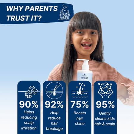 Healthbest Gentle Cleansing Blueberry Shampoo For Kids Tear-Free | Paraben-Free | Sls-Free - 200 Ml