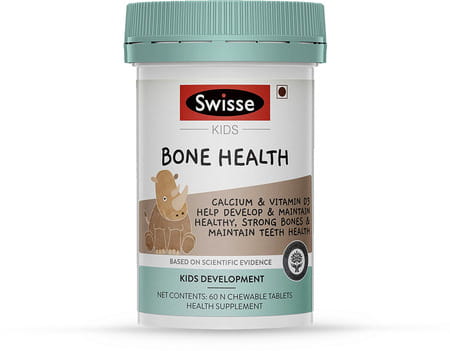 Swisse Kids Bone Health Supplements- For Strong Bones & Teeth(5-12 Years) - 60 Chewable Tablets