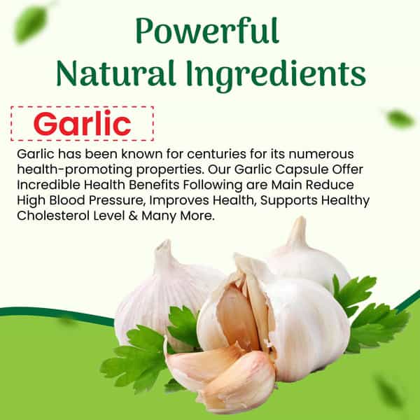 Cipzer Garlic Softgel Capsule|Helps To Reduce Blood Pressure(Pack Of 1 )-60 Capsules