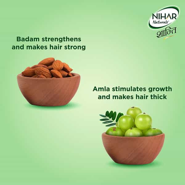 Nihar Shanti Amla And Badam Hair Oil For Stronger Hair 300 Ml