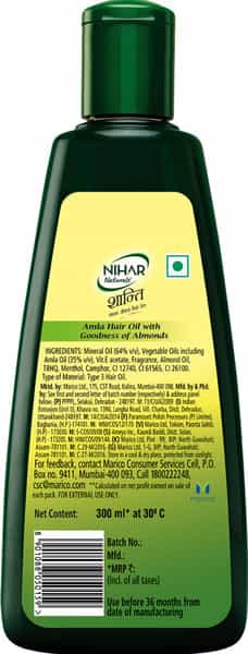 Nihar Shanti Amla And Badam Hair Oil For Stronger Hair 300 Ml