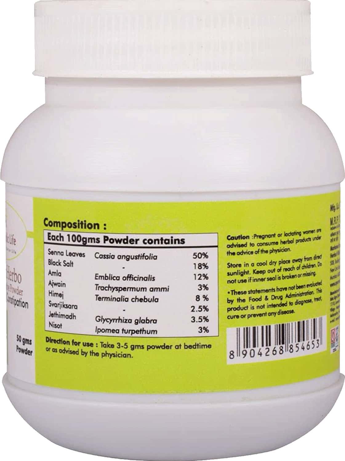 Buy ALAYURVEDIC LIFE AARAMHERBO LAXATIVE POWDER 50 GMS PACK OF 5