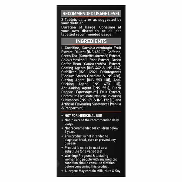Muscleblaze Mb-Burner Pro (60 Tabs) | Fat Burn Blend With Carnitine | Caffeine | Green Tea