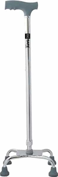 Besafe Forever Walking Stick 4 Leg For Patients | Adjustable | Aluminum | Grey