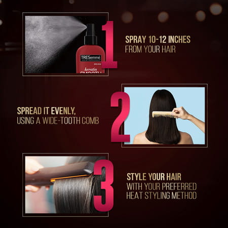 Tresemme Smooth Heat Protection Hair Spray With Keratin & Marula Oil | Protects Up To 450f - 236 Ml