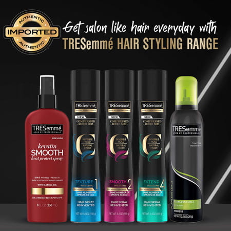 Tresemme Smooth Heat Protection Hair Spray With Keratin & Marula Oil | Protects Up To 450f - 236 Ml
