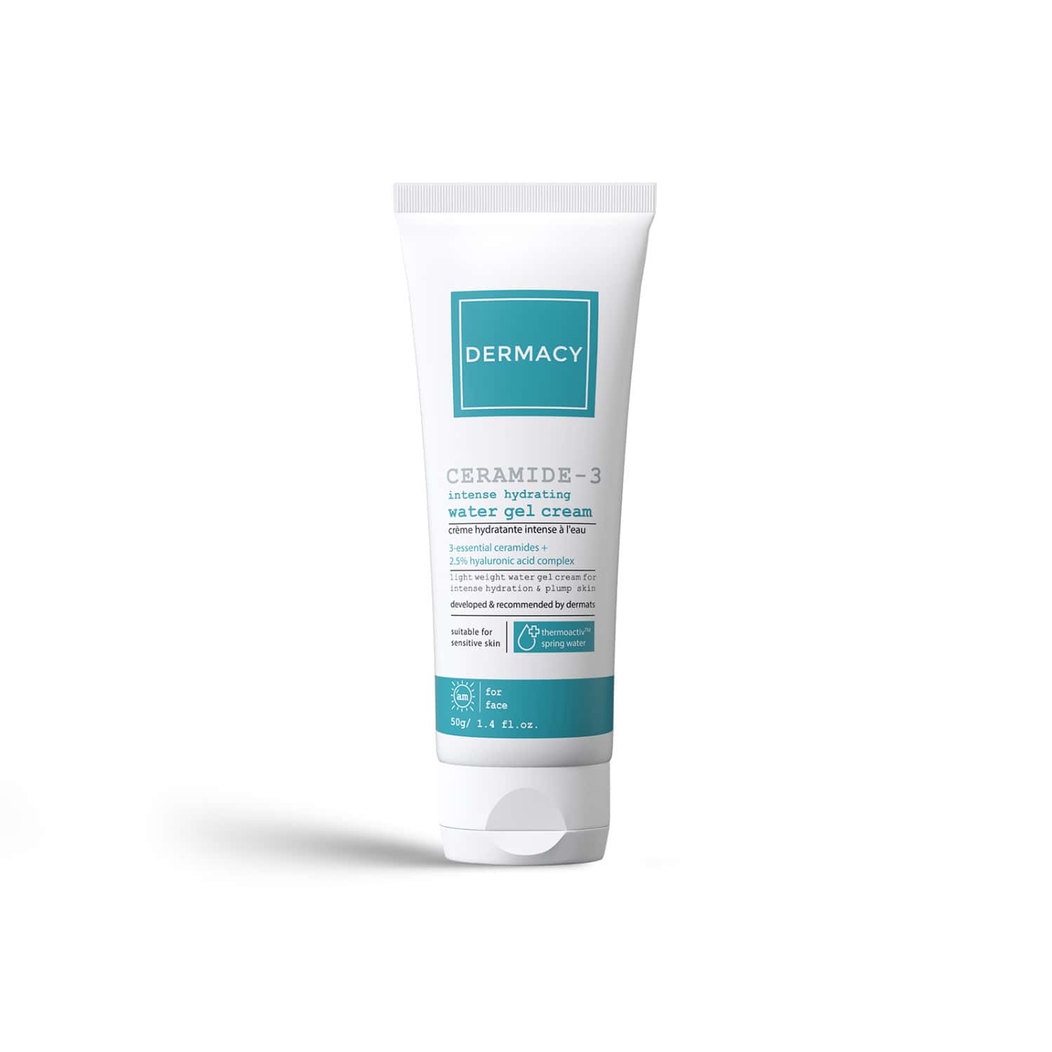 Dermacy Ceramide - 3 Intense Hydrating Water Gel Face Cream | For Sensitive Skin | 50ml