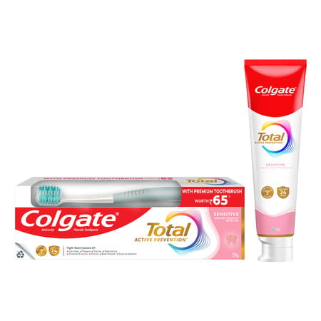 Colgate Total Sensitive Toothpaste With Premium Toothbrush 150 Gm