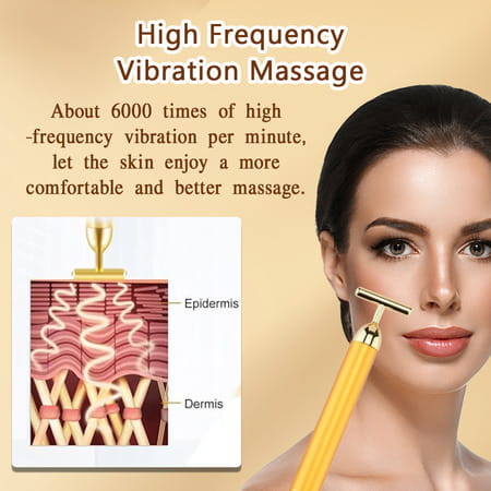 Ktein Golden Glow Pro Massager - Electric Vibration Face Massager - (1 Unit)