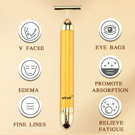 Ktein Golden Glow Pro Massager - Electric Vibration Face Massager - (1 Unit)