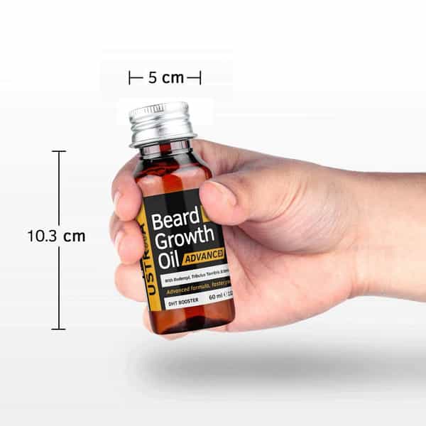 Ustraa Beard Growth Oil Advanced - 60Ml (Set Of 2) Hair Oil (120 Ml)