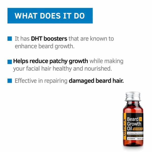 Ustraa Beard Growth Oil Advanced - 60Ml (Set Of 2) Hair Oil (120 Ml)