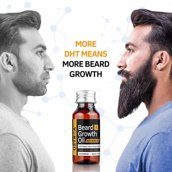 Ustraa Beard Growth Oil Advanced - 60Ml (Set Of 2) Hair Oil (120 Ml)