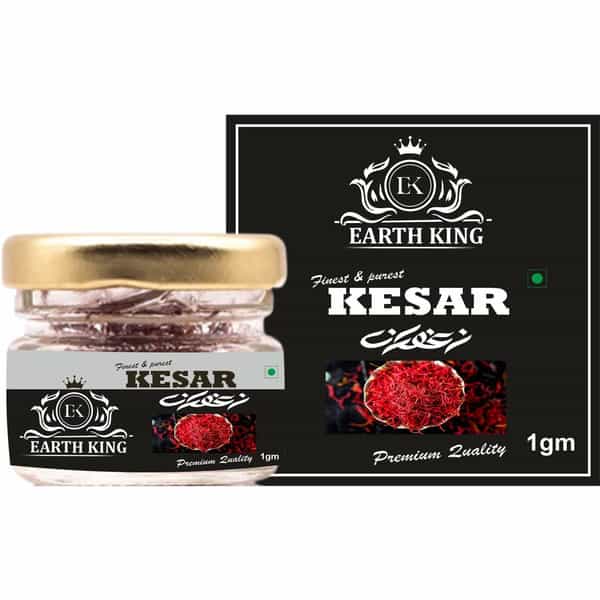 Earth King Saffron Thread Kesar/ Keshar/ Zafran /Jafran (A++ Grade) - 1Gm