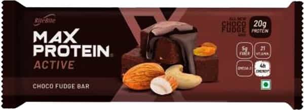 Ritebite Max Protein Active Choco Fudge Protein Bars 450G - Pack Of 6 (75G X 6)