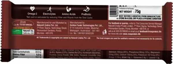 Ritebite Max Protein Active Choco Fudge Protein Bars 450G - Pack Of 6 (75G X 6)