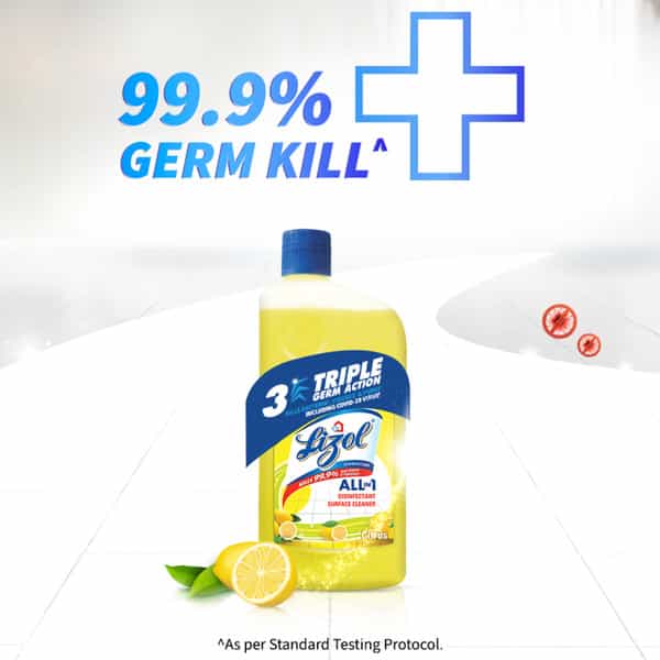Lizol Citrus Disinfectant Floor Cleaner Liquid Bottle Of 1000 Ml