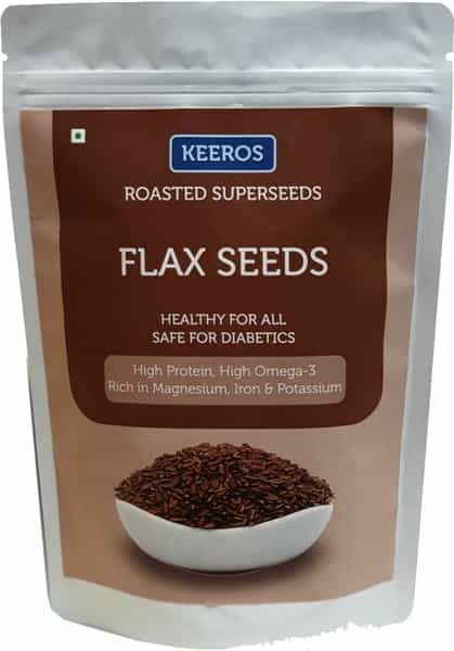 Keeros Roasted Flax Seeds For Eating - 400G