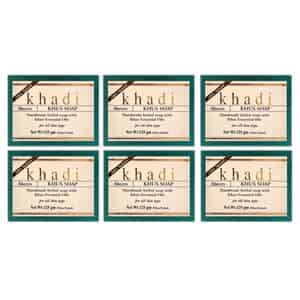 Khadi Abeers Herbal Handmade Khus Soap With Essential Oils | 125gm (pack Of 6)