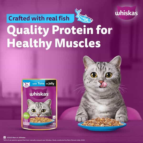 Whiskas Adult (1+ Years)) Wet Cat Food | Tuna In Jelly | 80 G (Pack Of 56)