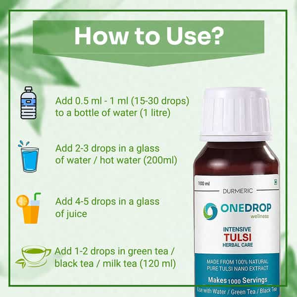 Durmeric Onedrop Tulsi Oil Drops - 100Ml