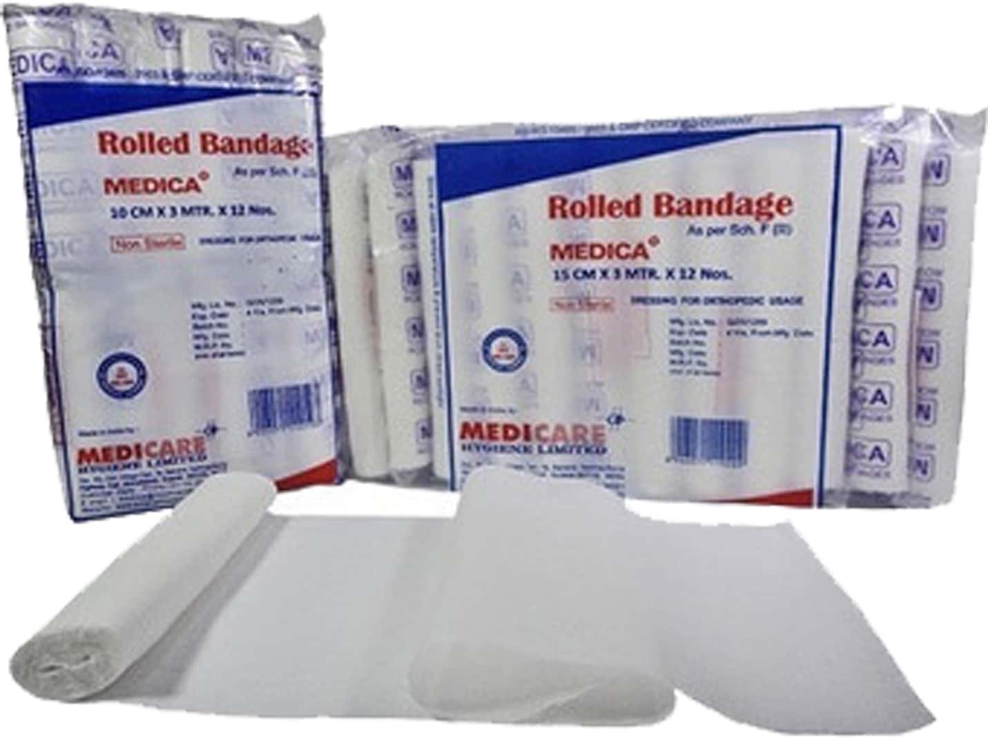 Medica Rolled Bandage (15cm) (Pack Of 3)