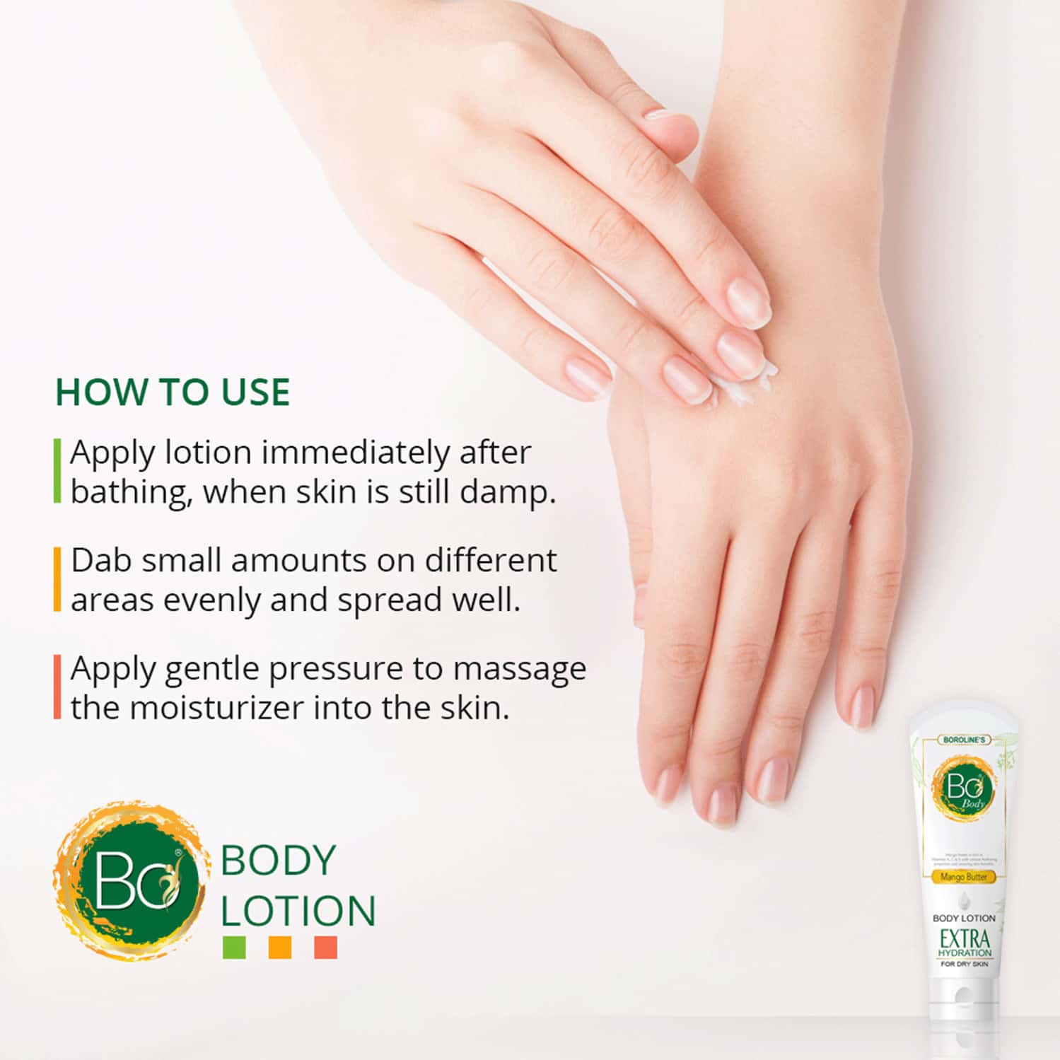 Buy BOROLINE BO BODY LOTION 100 ML X 3 MOISTURIZER, NOURISHES DRY SKIN