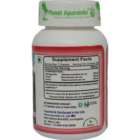 Planet Ayurveda Male Support Formula - 60 Capsules