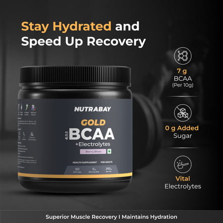 Nutrabay Gold Bcaa 4:1:1 - Berry Blast - 300g