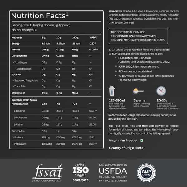 Nutrabay Gold Bcaa 4:1:1 - Berry Blast - 300G